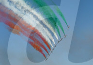 Frecce Tricolori On Strait Of Messina