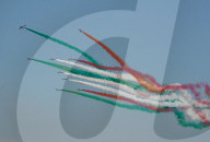 Frecce Tricolori On Strait Of Messina