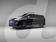 Luxury MPV with display screen grille