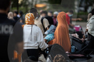 Homeless Migrants Demonstration In Front Paris City Hall
