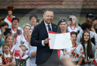Newly Sworn-In President Karol Nawrocki Signs Tax Initiative In Kolbuszowa