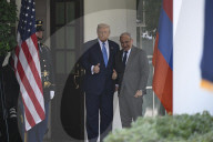 Trump greets leaders of Armenia and Azerbaijan