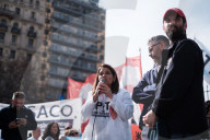 Protest Against Milei’s Triple Veto In Buenos Aires