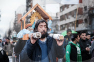 Pilgrims And Workers March From San Cayetano To Plaza De Mayo In Buenos Aires