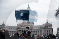 Protest Against Milei’s Triple Veto In Buenos Aires