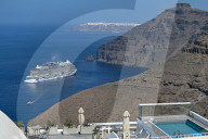 Tourists Return To Greek Island Of Santorini Following Seismic Activity But Numbers Are Declining