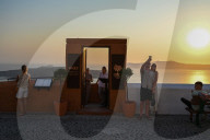 Tourists Return To Greek Island Of Santorini Following Seismic Activity But Numbers Are Declining
