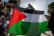 Rally In Madrid's Retiro Park To Support Palestine And Protest Israel's Intervention