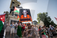 Rally In Madrid's Retiro Park To Support Palestine And Protest Israel's Intervention