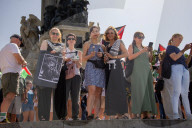 Rally In Madrid's Retiro Park To Support Palestine And Protest Israel's Intervention