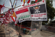 Japanese Anime Flag Ahead Of Indonesian Independence Day