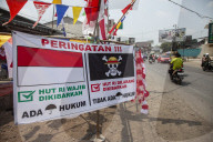 Japanese Anime Flag Ahead Of Indonesian Independence Day