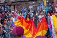 Members Of The LGBTQ+ Community Are Participating In A Gai Jatra Parade In Nepal