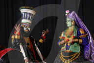 Indian Artists Perform Kathakali Dance On 79th Independence Day Of India