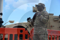 National Guard Patrols Union Station As Part Of President Donald Trump’s Crime Reduction Plan