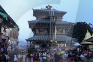 Nepali Devotees Circumambulate Bagh Bhairav Temple Marking Birthday Of Hindu God