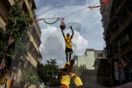 Dahi-handi Festival On Janmashtami In India. 