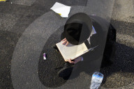 Ultra Orthodox Jewish Men Protest Against Recruitement Bill