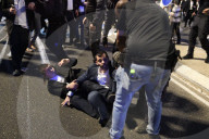 Ultra Orthodox Jewish Men Protest Against Recruitement Bill