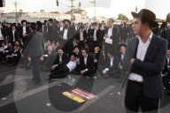 Ultra Orthodox Jewish Men Protest Against Recruitement Bill