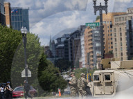 View Around Washington DC And The US Capital  Were National Guardsmen And Women And Patrolling