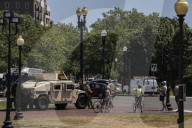 View Around Washington DC And The US Capital  Were National Guardsmen And Women And Patrolling