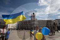 Ukrainian Community In Madrid Marks Independence Day With Protest