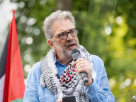 Ben Jamal director of the Palestine Solidarity Campaign speaks at a Pro Palestinian rally at the Israeli Embassy, Kensington, London, Great Britain 
22nd August 2025
