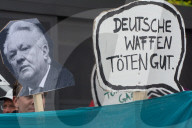 Demostration Against Rheinmetall Near The House Of Chef Of Rheinmetall In Duesseldorf