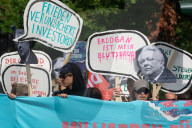 Demostration Against Rheinmetall Near The House Of Chef Of Rheinmetall In Duesseldorf
