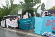 Demostration Against Rheinmetall Near The House Of Chef Of Rheinmetall In Duesseldorf