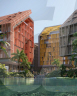 Mountain-inspired docklands development