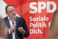 Lars Klingbeil Rally For Local Election For SPD In Cologne