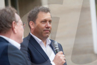 Lars Klingbeil Rally For Local Election For SPD In Cologne