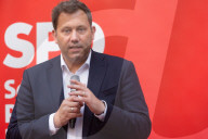 Lars Klingbeil Rally For Local Election For SPD In Cologne