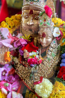 Idols Of Sri Lakshmi Narasimha At A Hindu Temple