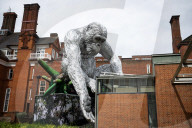 Lisa Roet’s large-scale Great Ape sculptural installation at Royal Geographical Society, London
