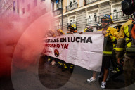 Wildland Firefighters Protest In Madrid