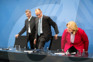 Press Conference after Government Coalition Board Meeting in Berlin