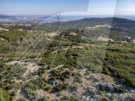 Transmission Tower And High Voltage Lines In Northern Greece