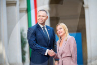 Prime Minister Giorgia Meloni Meets With The President Of The Republic Of Poland, Karol Nawrocki, At Palazzo Chigi