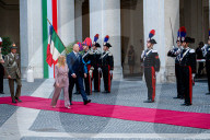 Prime Minister Giorgia Meloni Meets With The President Of The Republic Of Poland, Karol Nawrocki, At Palazzo Chigi