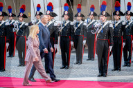 Prime Minister Giorgia Meloni Meets With The President Of The Republic Of Poland, Karol Nawrocki, At Palazzo Chigi