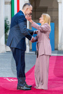 Prime Minister Giorgia Meloni Meets With The President Of The Republic Of Poland, Karol Nawrocki, At Palazzo Chigi