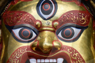Swet Bhairab Idol Unveiled During Indra Jatra Festival In Kathmandu, Nepal