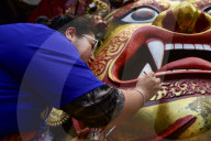 Swet Bhairab Idol Unveiled During Indra Jatra Festival In Kathmandu, Nepal
