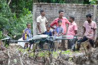 Pesticides spread via drone