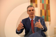 Spanish Prime Minister Pedro Sanchez at the Moncloa Palace