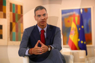 Spanish Prime Minister Pedro Sanchez at the Moncloa Palace
