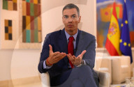 Spanish Prime Minister Pedro Sanchez at the Moncloa Palace